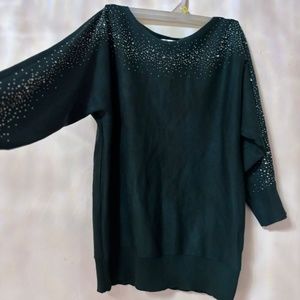 Green bling light sweater 89th + Madison